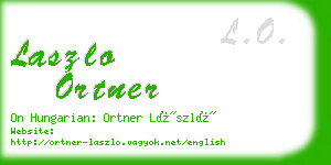 laszlo ortner business card